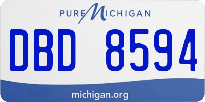 MI license plate DBD8594