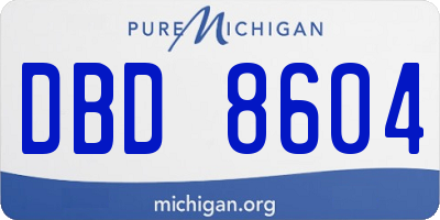 MI license plate DBD8604