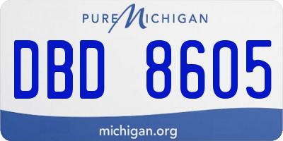 MI license plate DBD8605