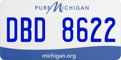 MI license plate DBD8622