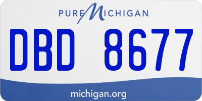 MI license plate DBD8677