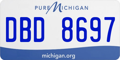 MI license plate DBD8697