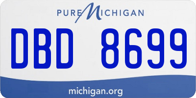 MI license plate DBD8699