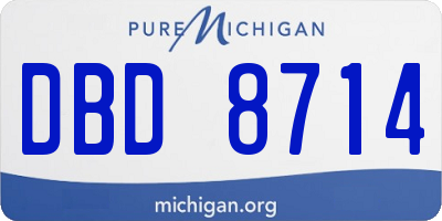 MI license plate DBD8714