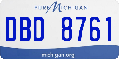 MI license plate DBD8761