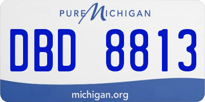 MI license plate DBD8813