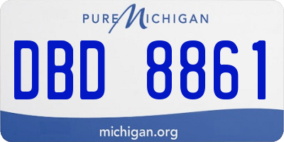 MI license plate DBD8861