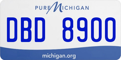 MI license plate DBD8900