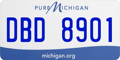 MI license plate DBD8901