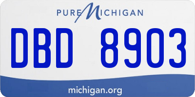 MI license plate DBD8903