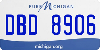 MI license plate DBD8906