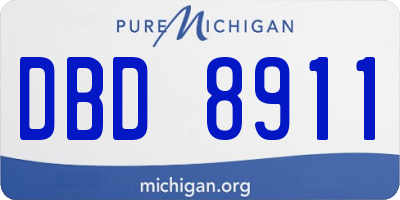 MI license plate DBD8911