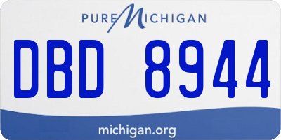 MI license plate DBD8944