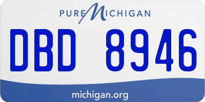MI license plate DBD8946