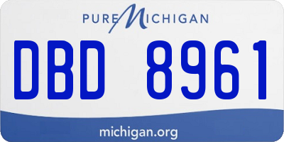 MI license plate DBD8961