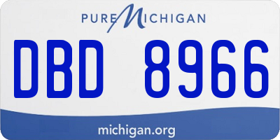 MI license plate DBD8966