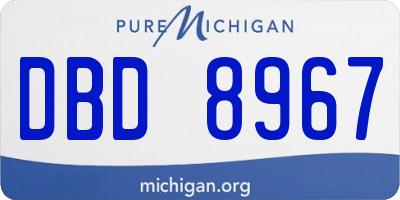 MI license plate DBD8967