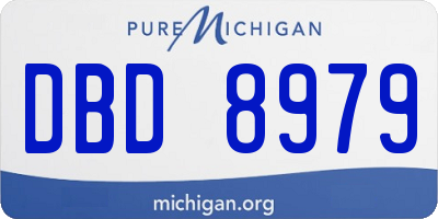 MI license plate DBD8979