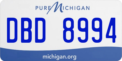 MI license plate DBD8994