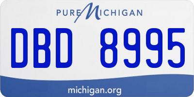 MI license plate DBD8995