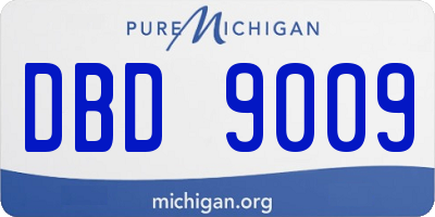 MI license plate DBD9009