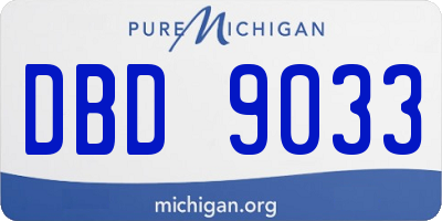 MI license plate DBD9033