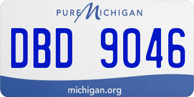 MI license plate DBD9046