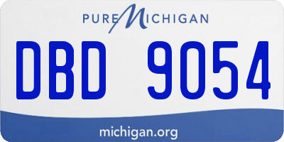 MI license plate DBD9054