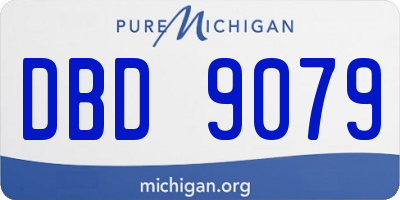 MI license plate DBD9079