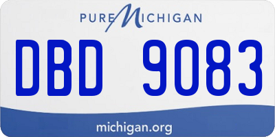MI license plate DBD9083