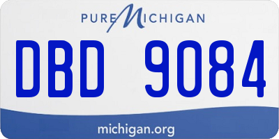 MI license plate DBD9084