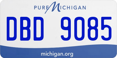 MI license plate DBD9085