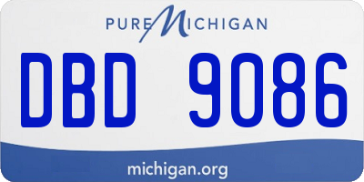 MI license plate DBD9086