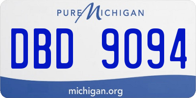MI license plate DBD9094