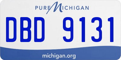 MI license plate DBD9131