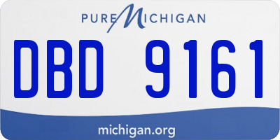 MI license plate DBD9161