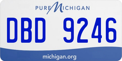 MI license plate DBD9246