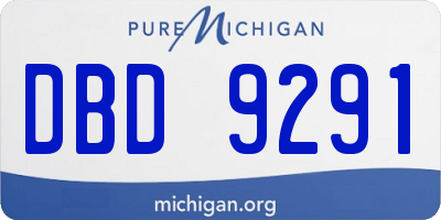 MI license plate DBD9291