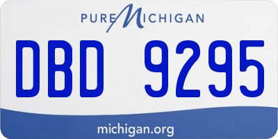 MI license plate DBD9295