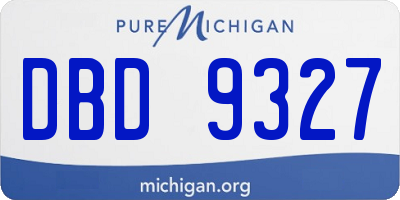 MI license plate DBD9327