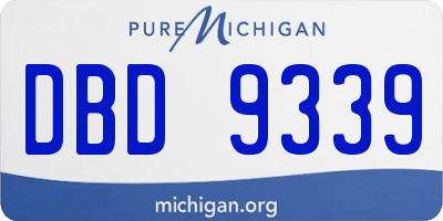 MI license plate DBD9339
