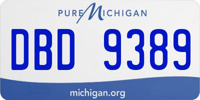 MI license plate DBD9389