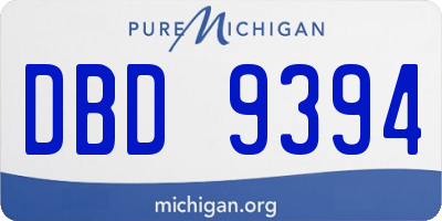 MI license plate DBD9394