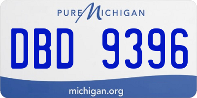 MI license plate DBD9396