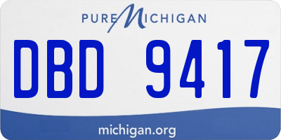MI license plate DBD9417