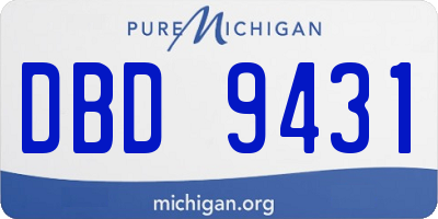 MI license plate DBD9431
