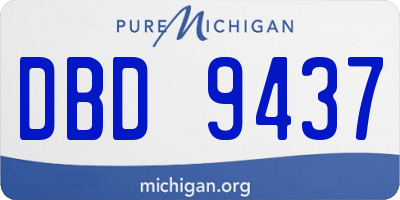 MI license plate DBD9437