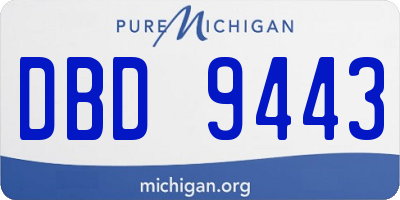 MI license plate DBD9443