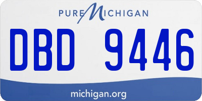MI license plate DBD9446