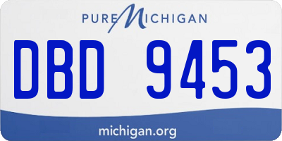 MI license plate DBD9453